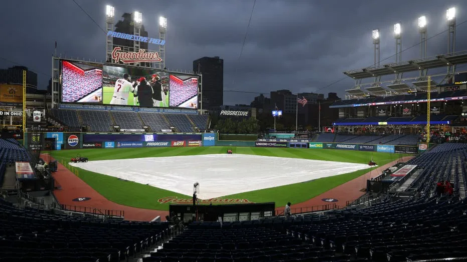 Rain Forces Postponement of ALCS Game 4 Between Guardians and Rays in Cleveland